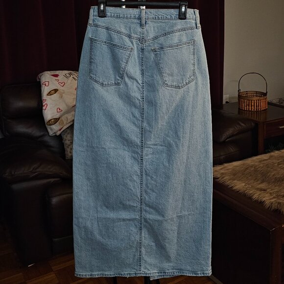 DENIM LONG SKIRT - Picture 2 of 3
